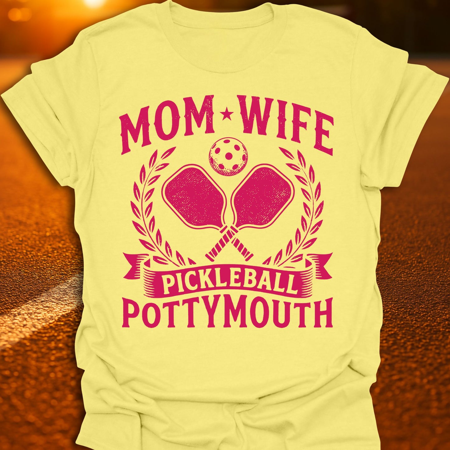 Mom, Wife Pottymouth Vintage Pickleball T-Shirt