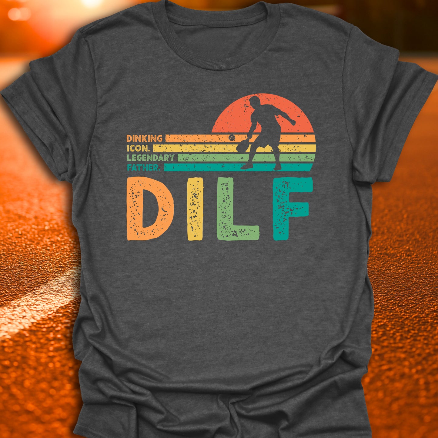DILF Retro Pickleball Dad T-Shirt