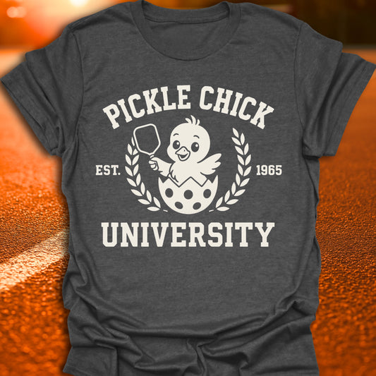 Pickle Chick University (White Print) T-Shirt
