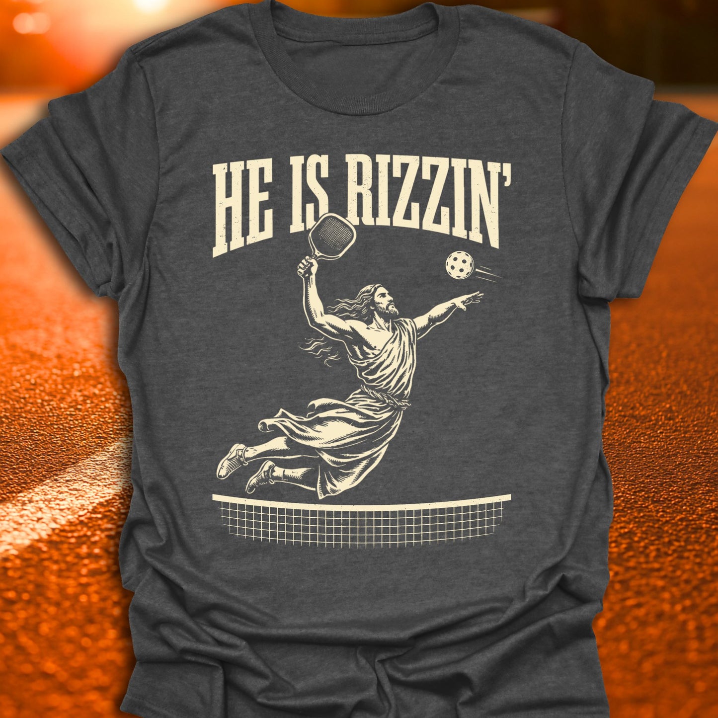 He Is Rizzin' Jesus Pickleball T-Shirt