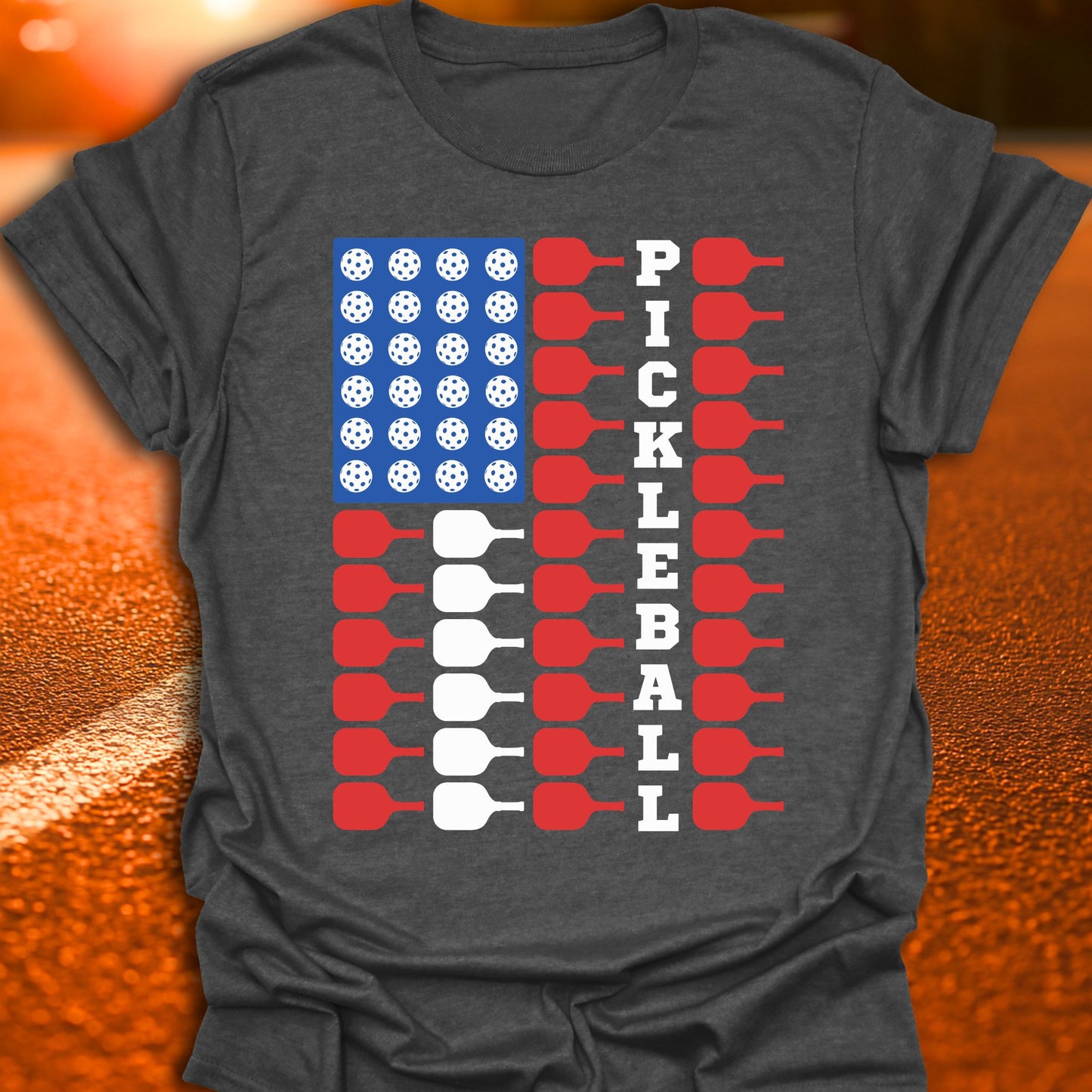 American Pickleball Flag T-Shirt