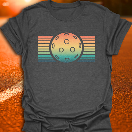 Retro Sunset Pickleball T-Shirt