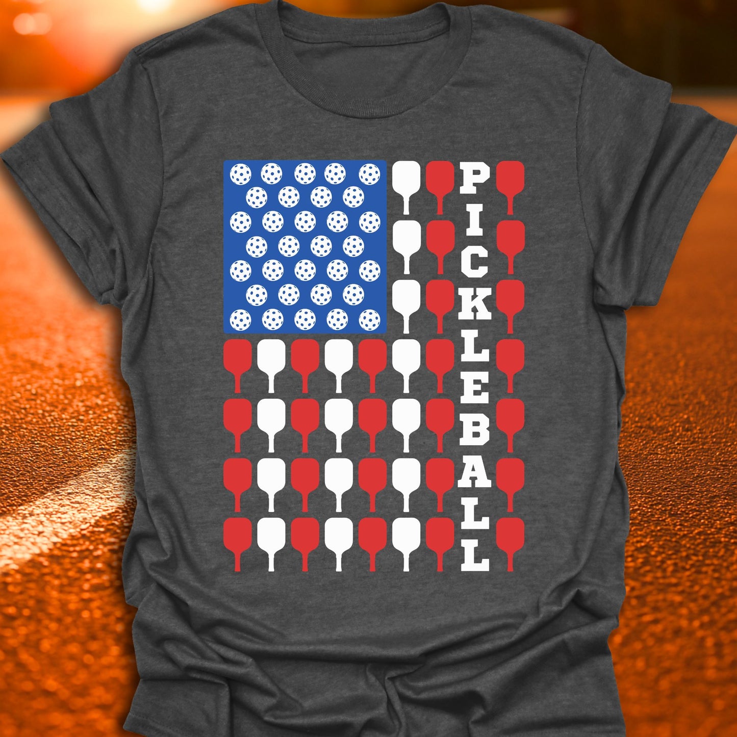 American Pickleball Flag T-Shirt