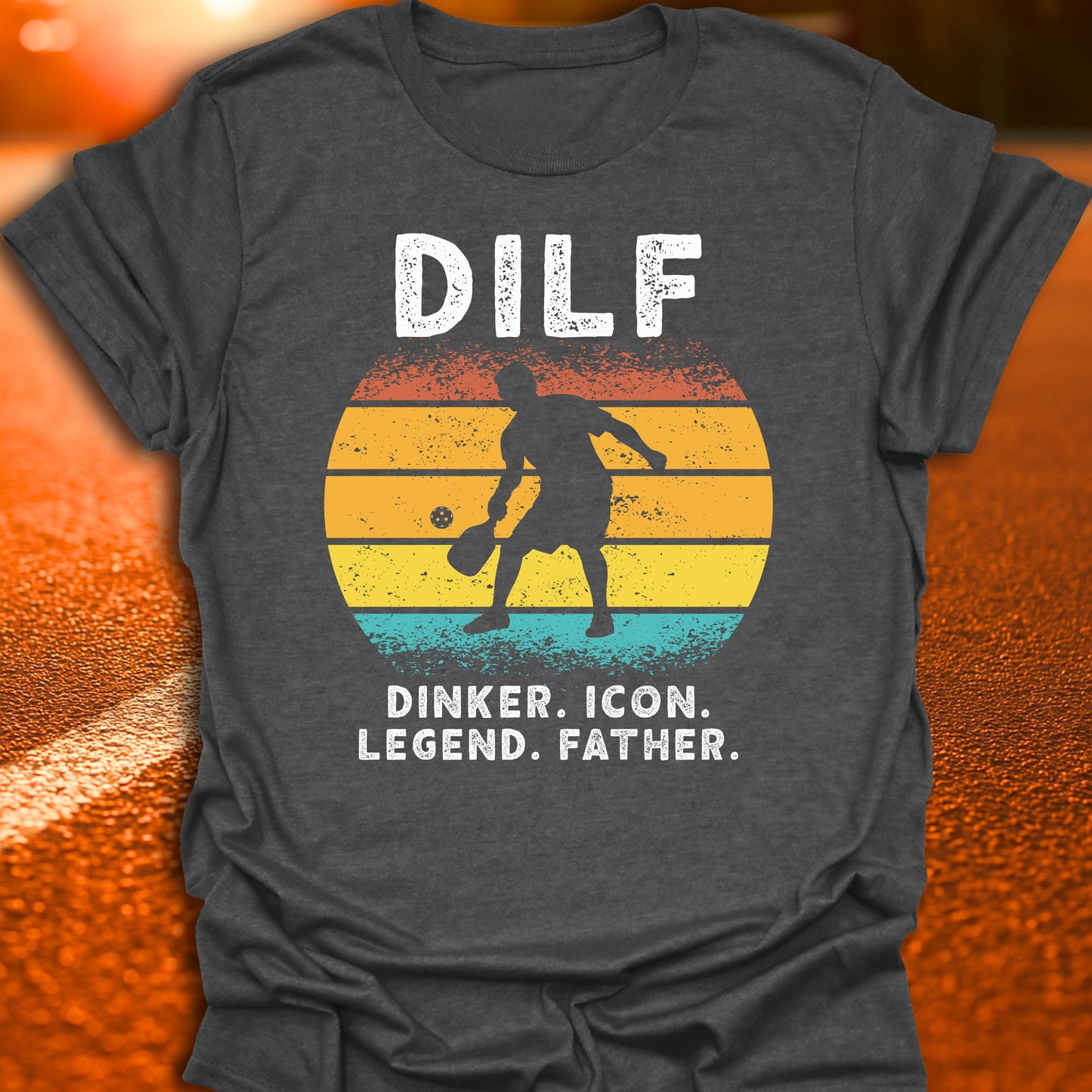 DILF Retro Sunset Silhouette T-Shirt