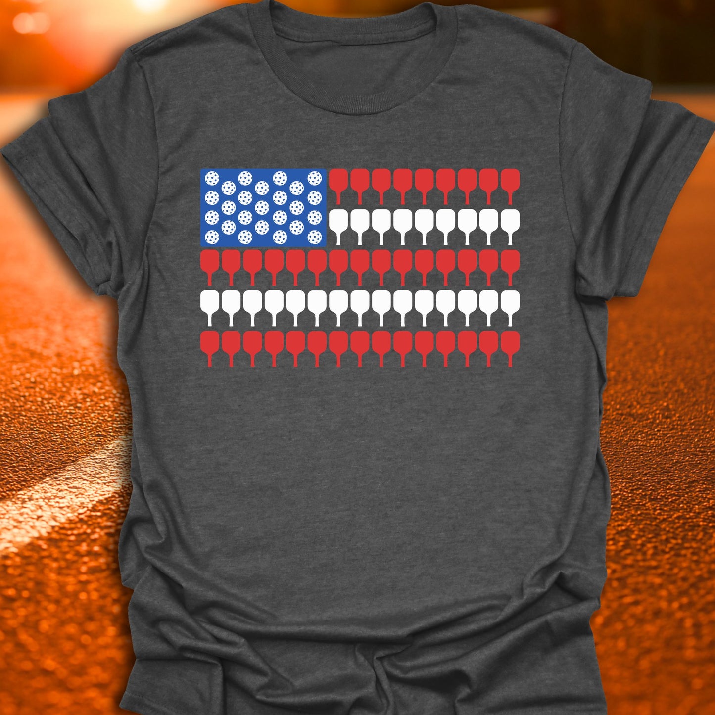 American Pickleball Flag T-Shirt