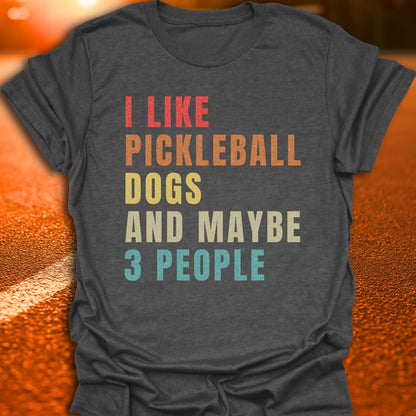 Pickleball Dogs 3 People T-Shirt