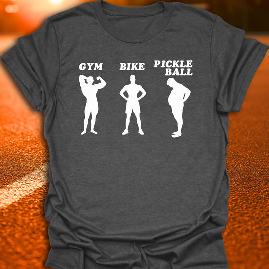 Gym Bike Pickleball T-Shirt