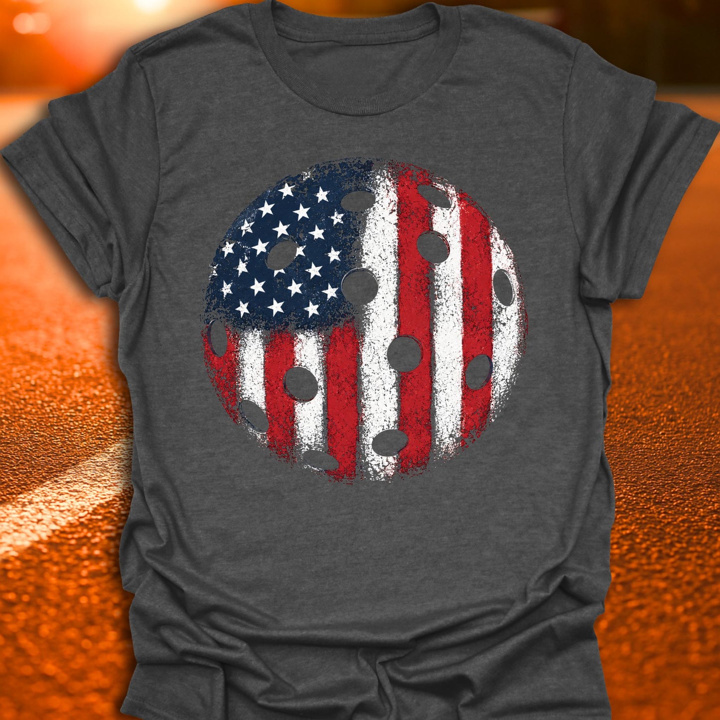 American Flag Pickleball Graphic T-Shirt