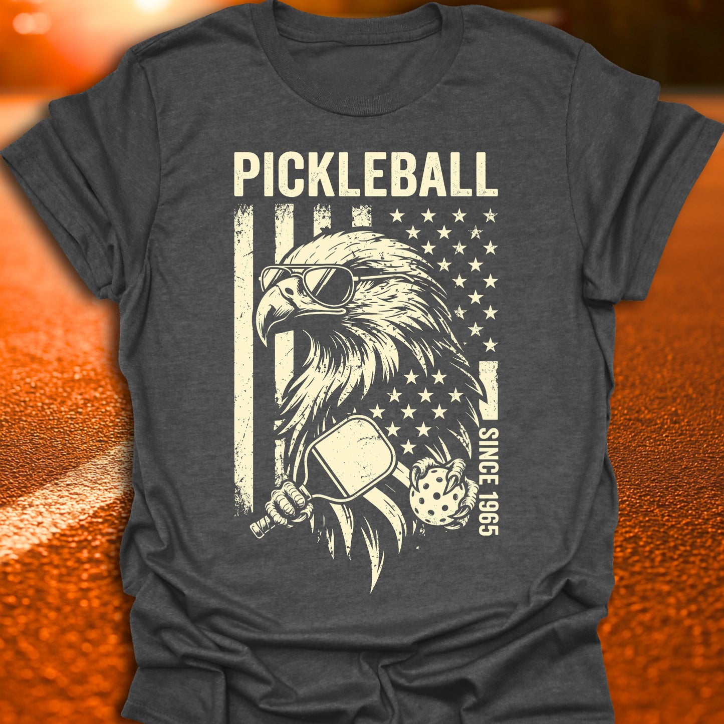 American Flag Eagle Pickleball T-Shirt