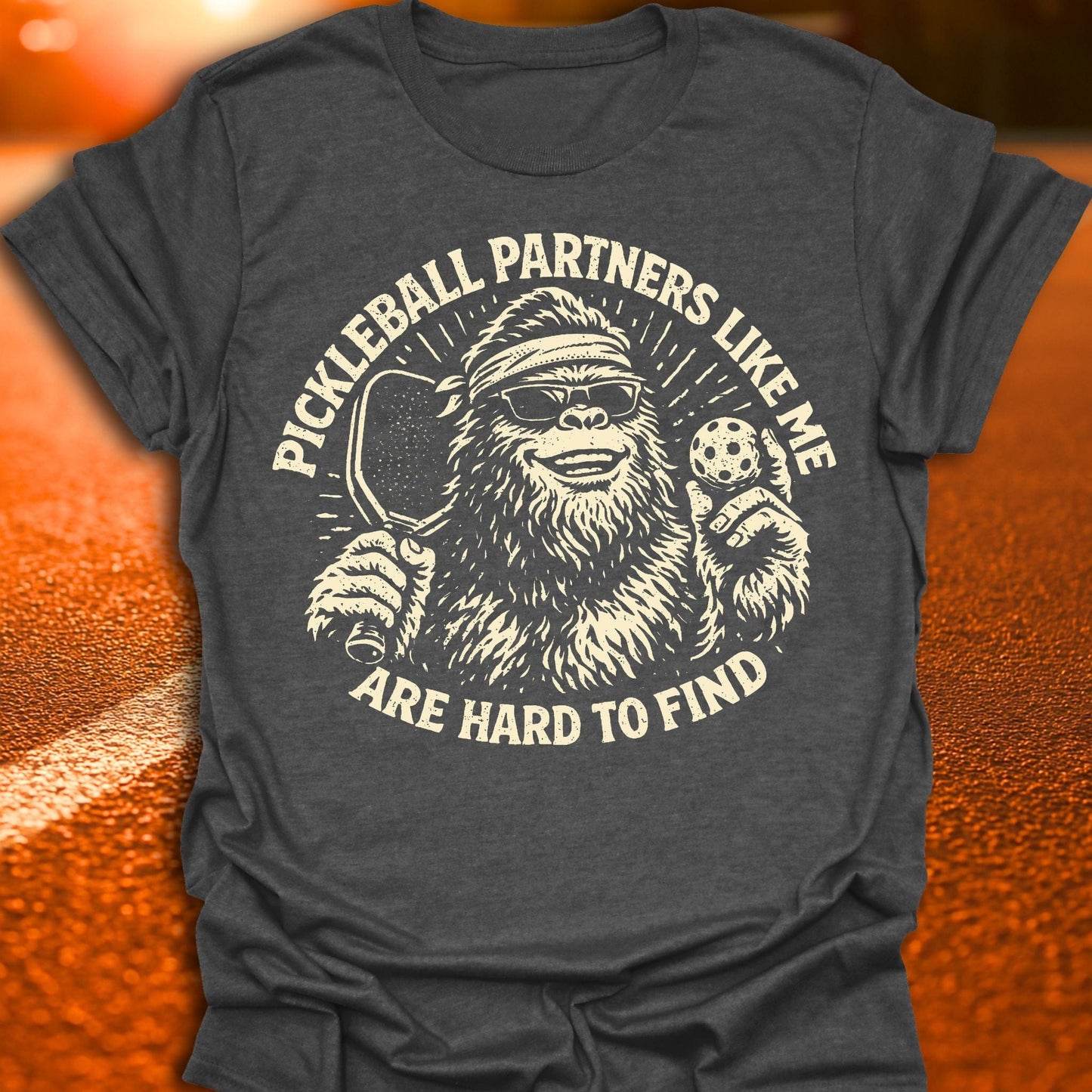 Hard to Find Bigfoot Pickleball T-Shirt