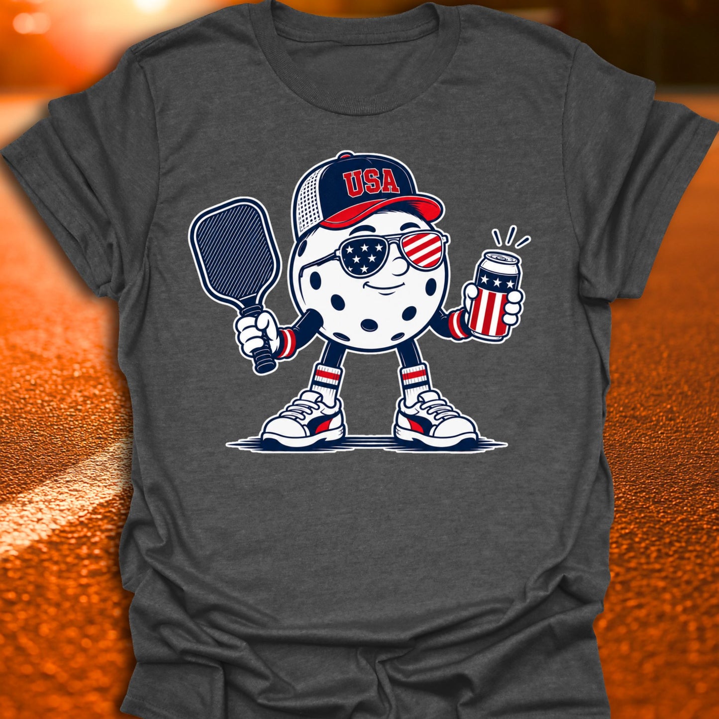 Patriotic Pickleball Graphic T-Shirt