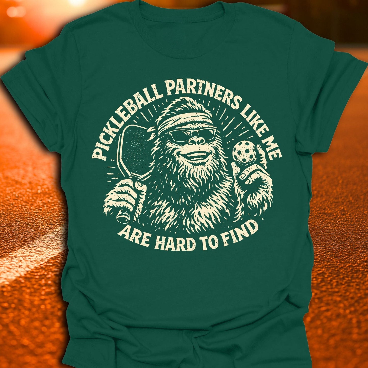 Hard to Find Bigfoot Pickleball T-Shirt