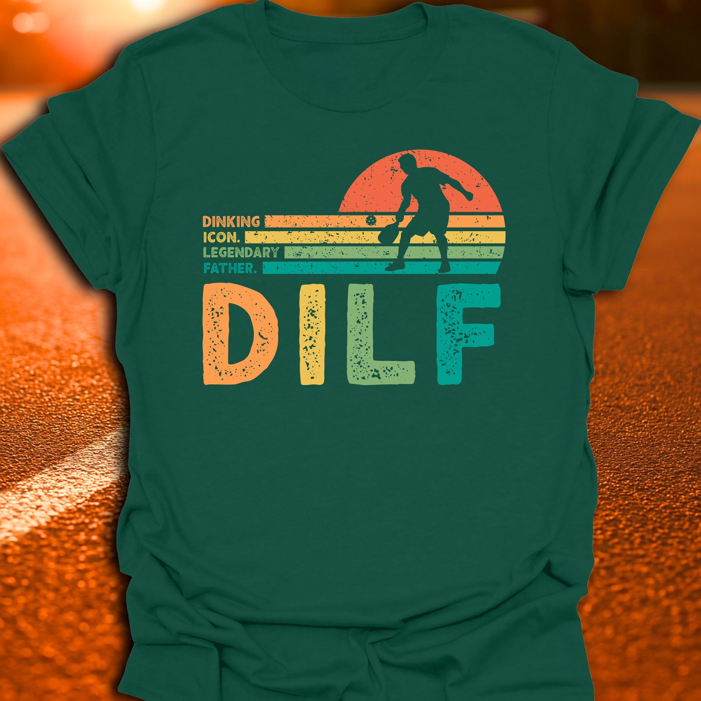 DILF Retro Pickleball Dad T-Shirt