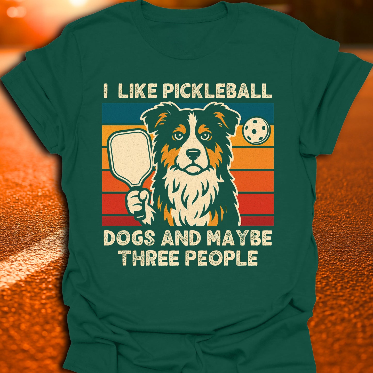 I Like Pickleball Dogs & Three People T-Shirt