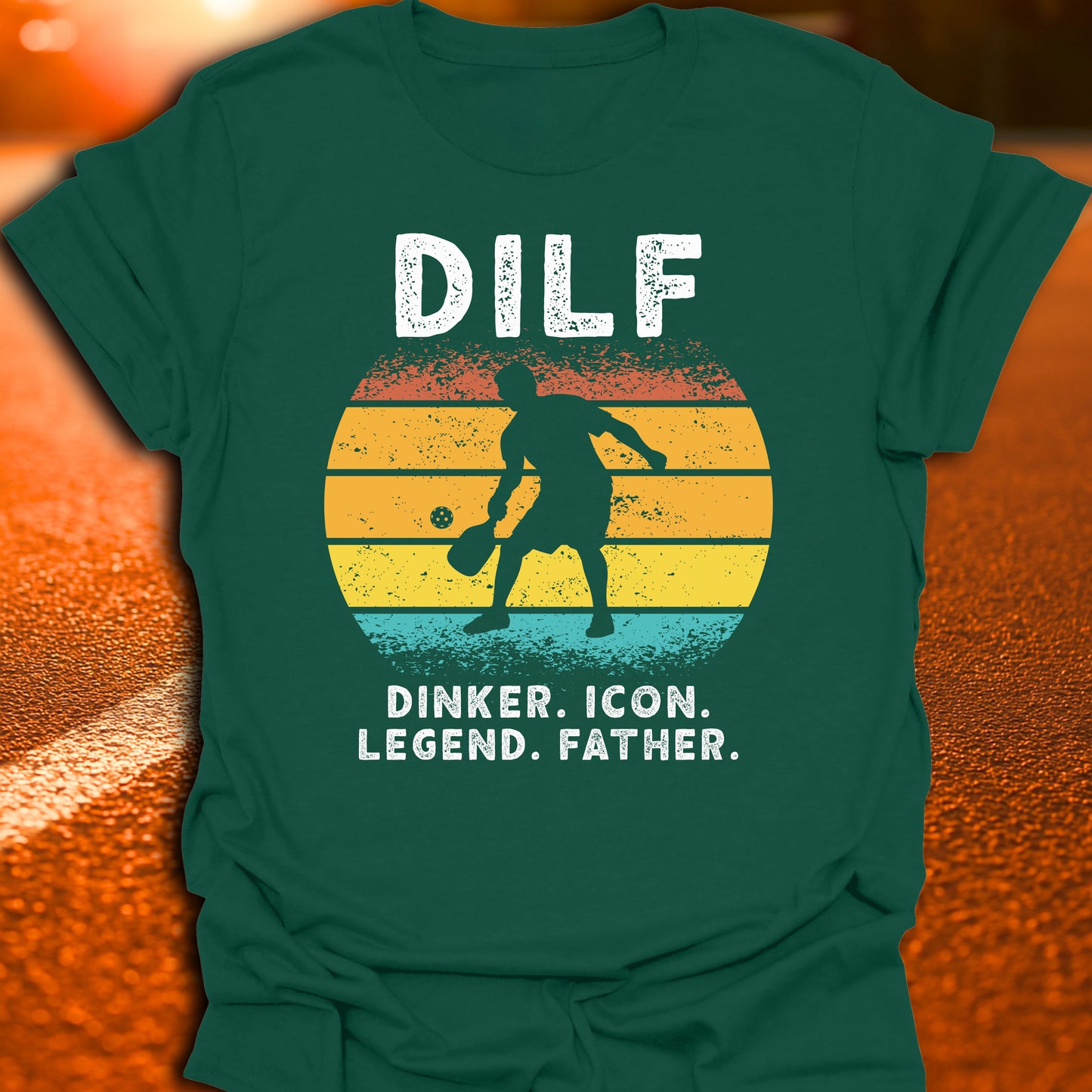DILF Retro Sunset Silhouette T-Shirt