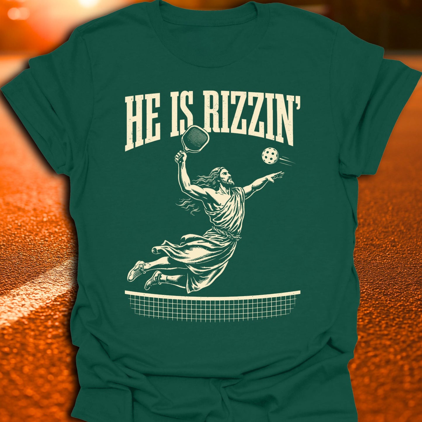 He Is Rizzin' Jesus Pickleball T-Shirt