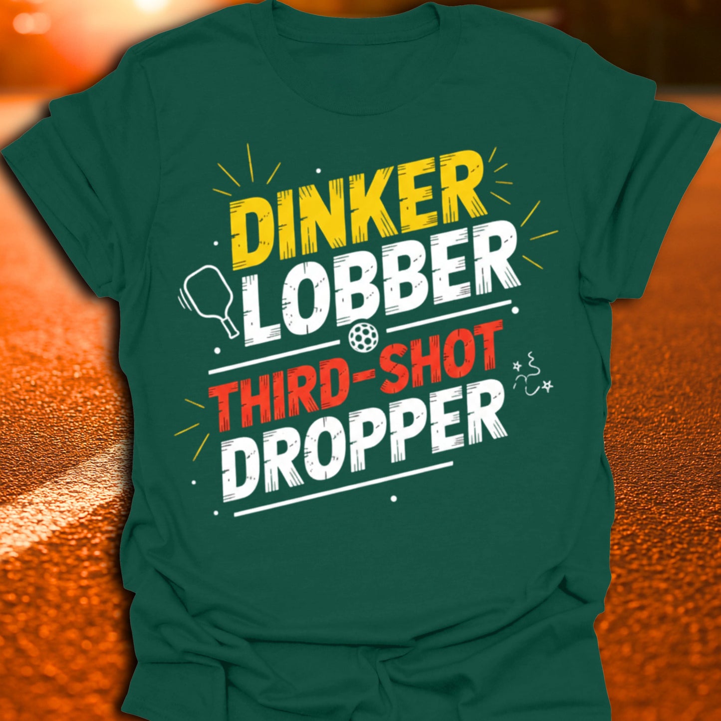 Dinker Lobber Third Shot Dropper Pickleball T-Shirt