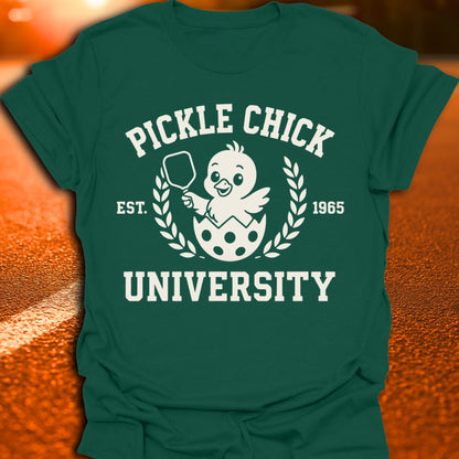 Pickle Chick University (White Print) T-Shirt