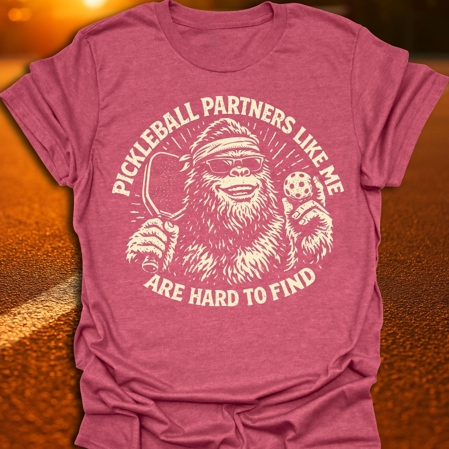 Hard to Find Bigfoot Pickleball T-Shirt