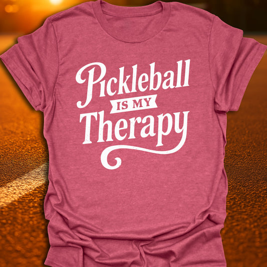 Pickleball Is My Therapy Text T-Shirt