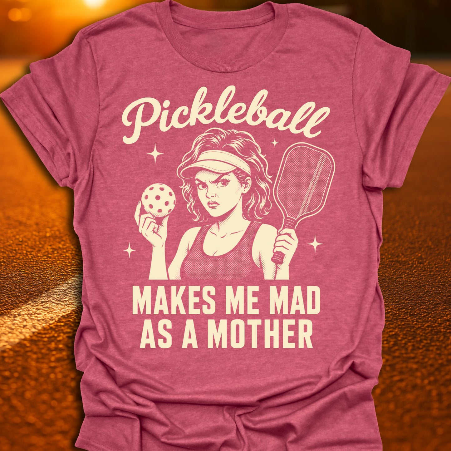 Mad As A Mother Vintage Pickleball T-Shirt
