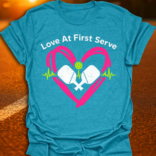 Love At First Serve Pickleball T-Shirt