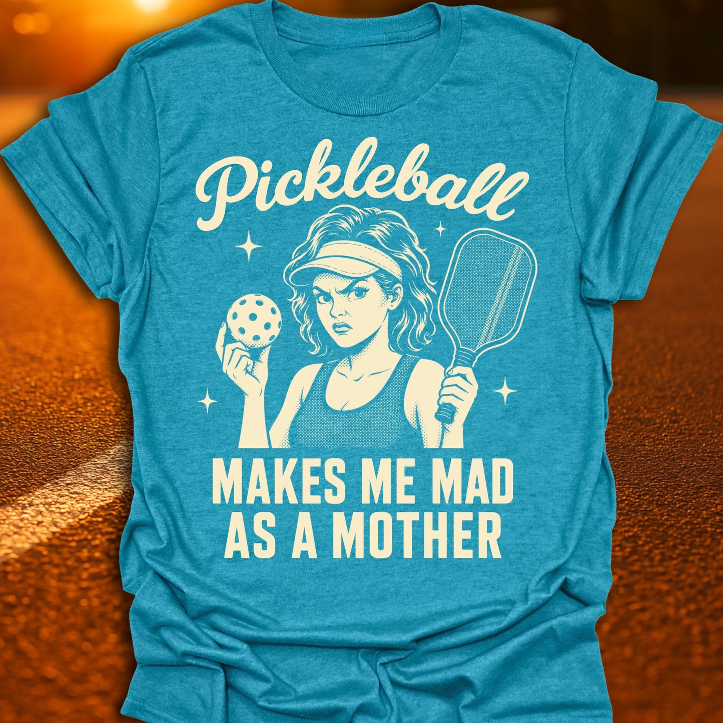 Mad As A Mother Vintage Pickleball T-Shirt