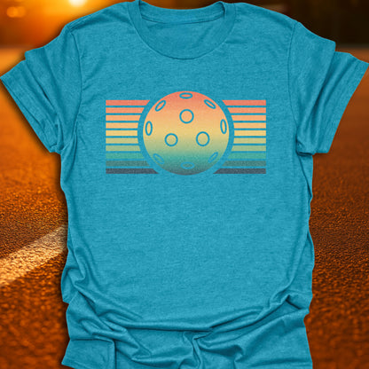 Retro Sunset Pickleball T-Shirt