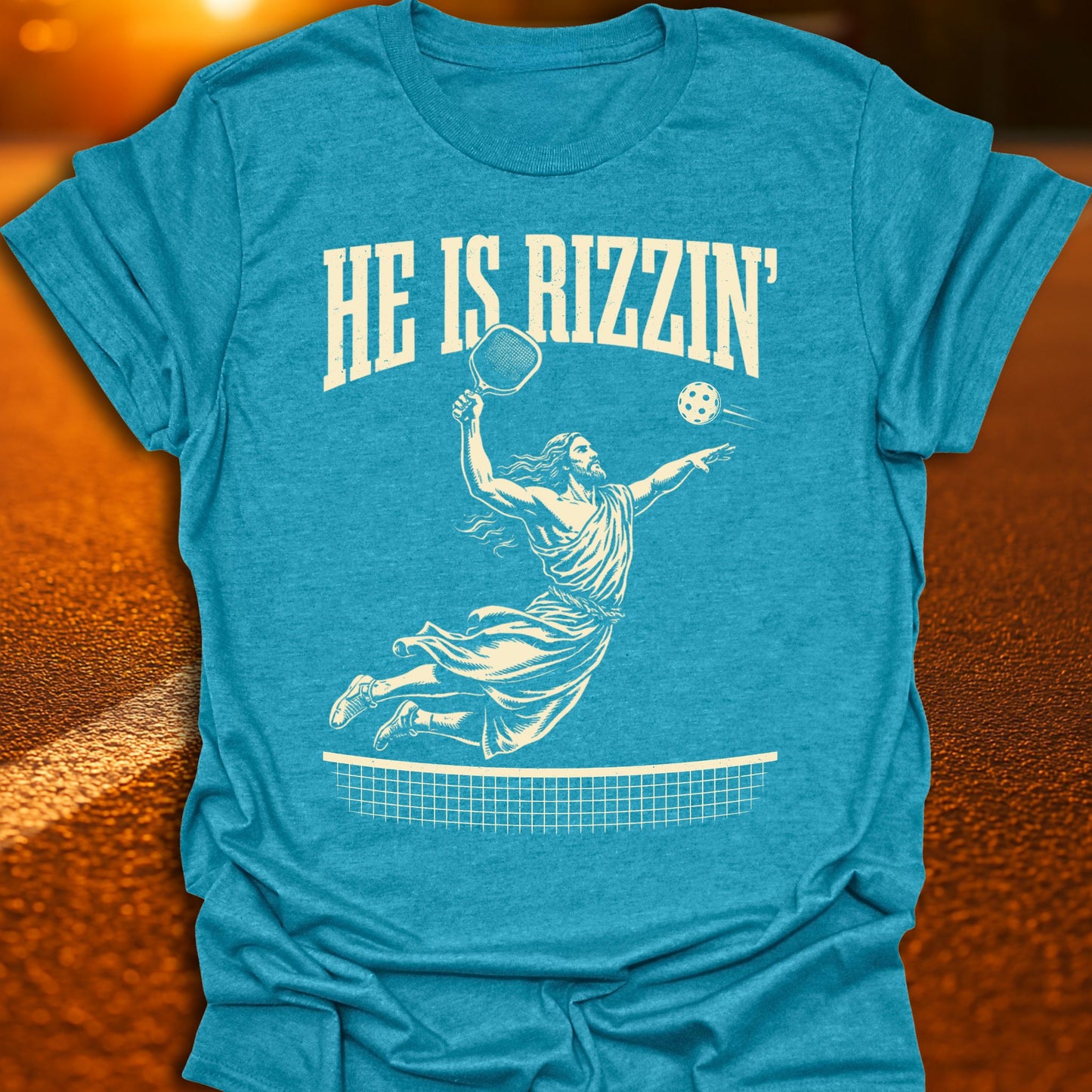 He Is Rizzin' Jesus Pickleball T-Shirt