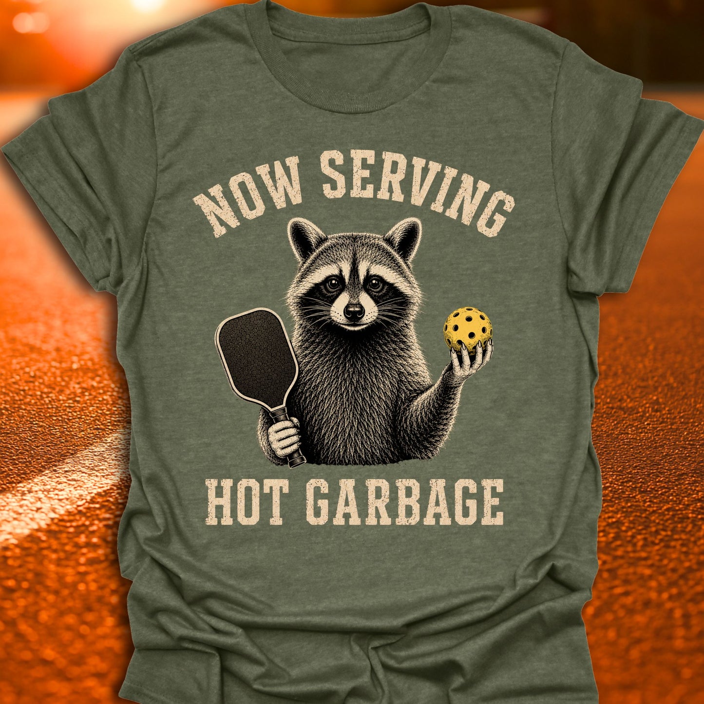 Now Serving Hot Garbage Pickleball T-Shirt