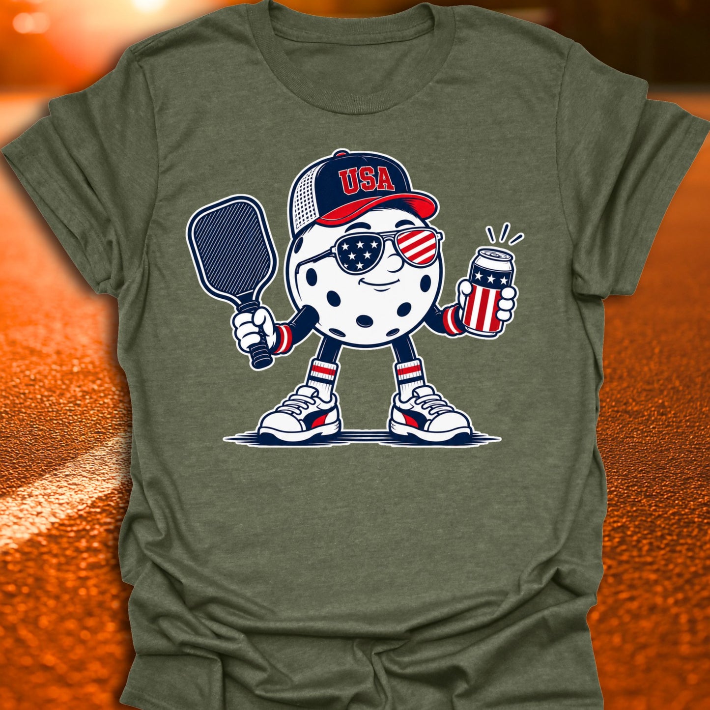 Patriotic Pickleball Graphic T-Shirt