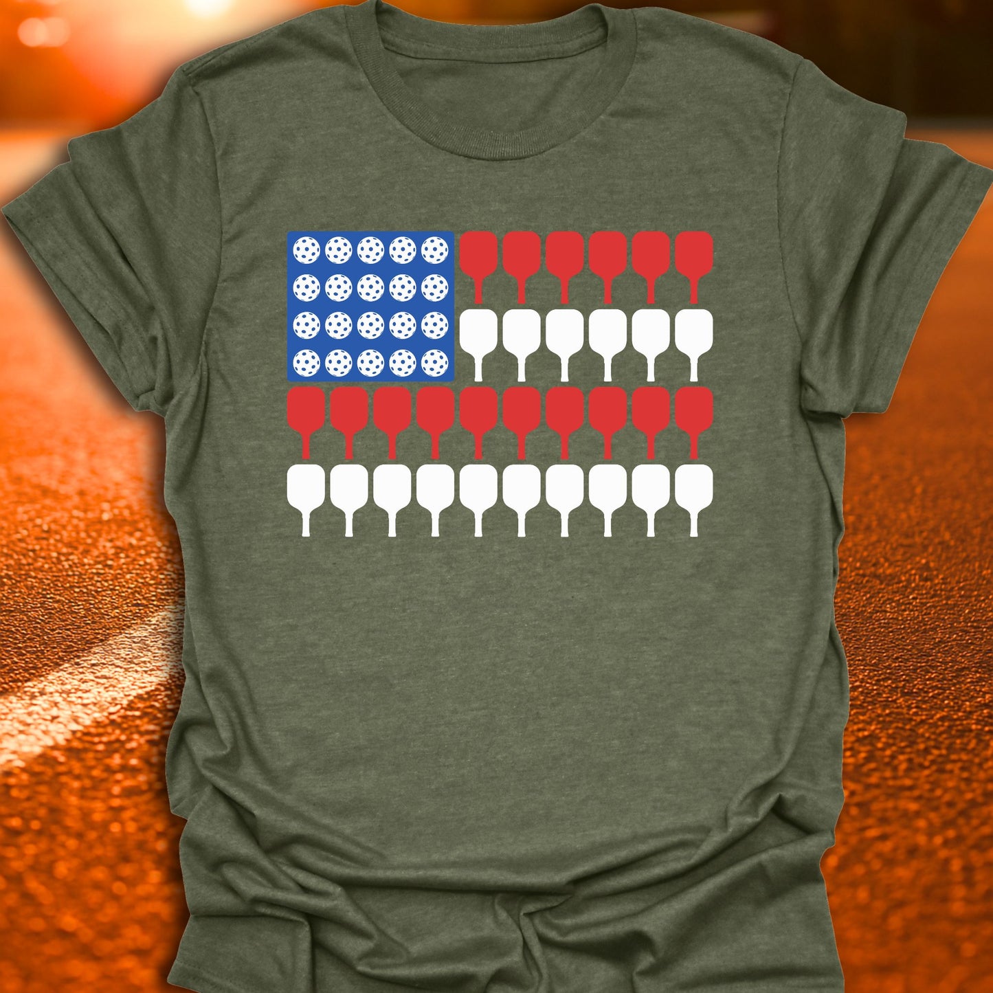 American Pickleball Flag T-Shirt