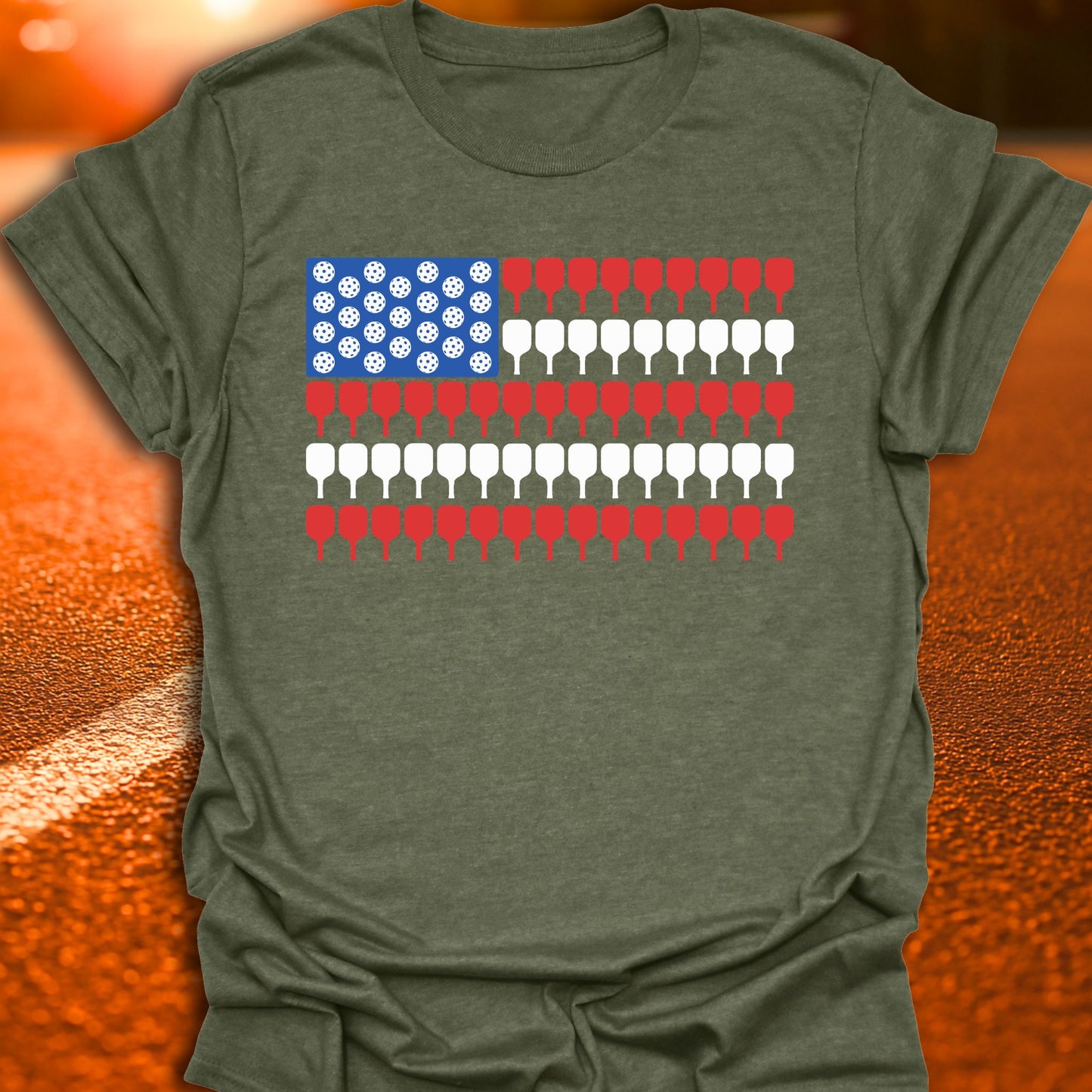 American Pickleball Flag T-Shirt