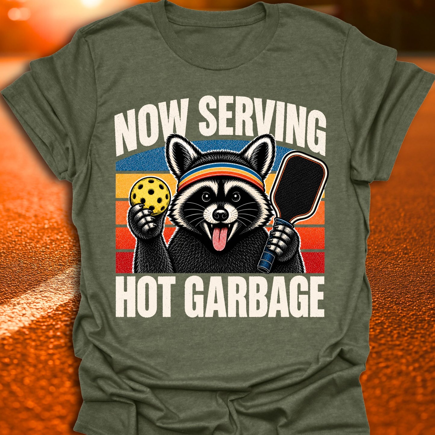 Now Serving Hot Garbage Pickleball T-Shirt