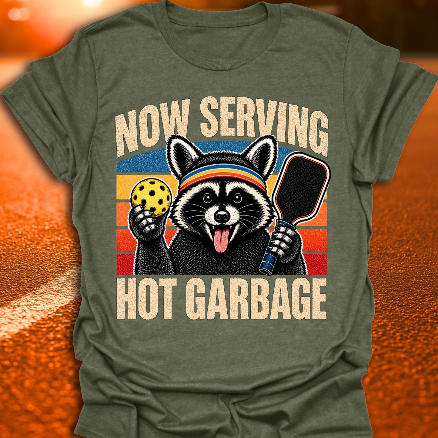Now Serving Hot Garbage Pickleball T-Shirt