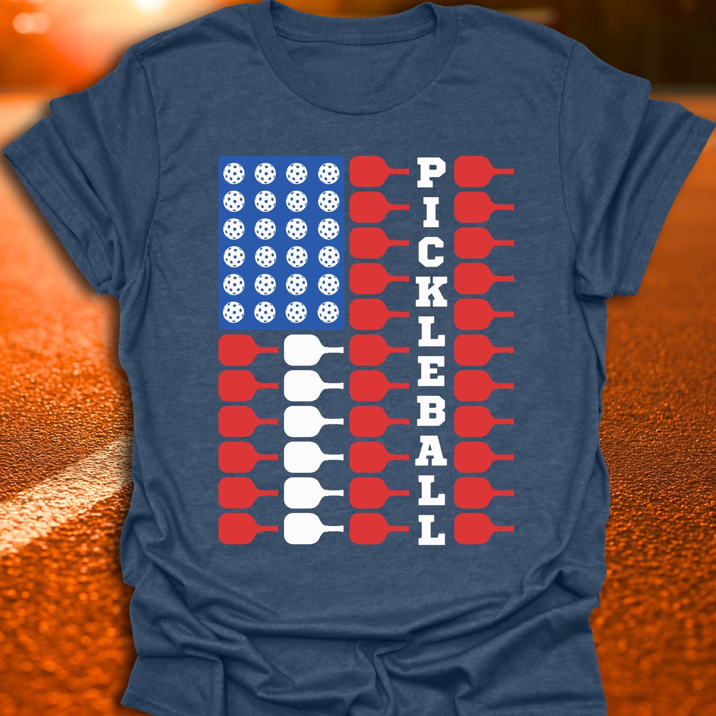 American Pickleball Flag T-Shirt