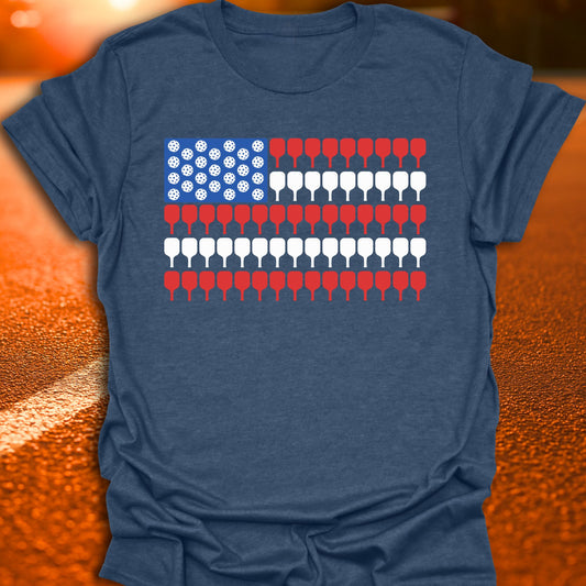 American Pickleball Flag T-Shirt