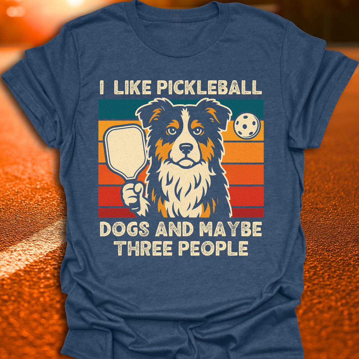 I Like Pickleball Dogs & Three People T-Shirt