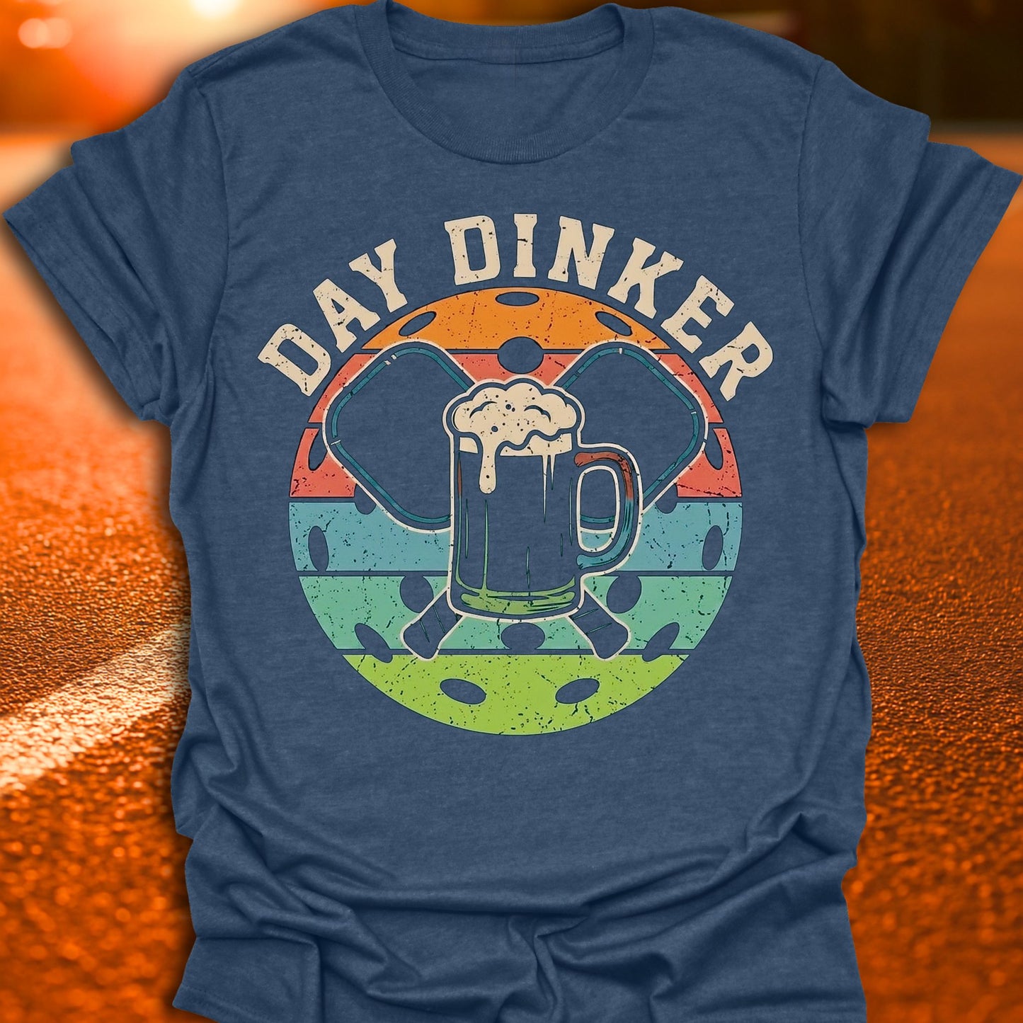 Day Dinker Sunset Pickleball T-Shirt