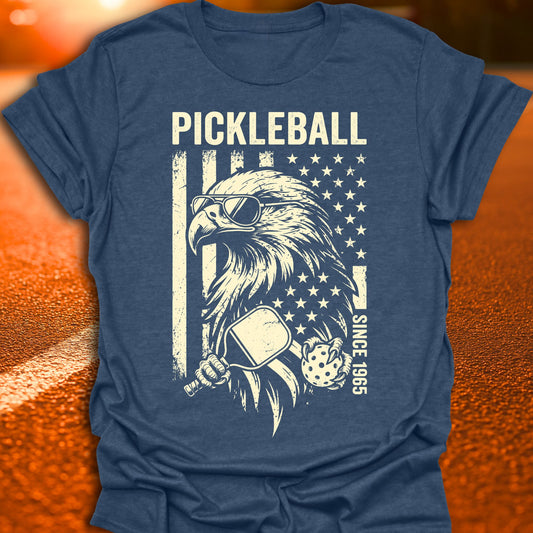 American Flag Eagle Pickleball T-Shirt