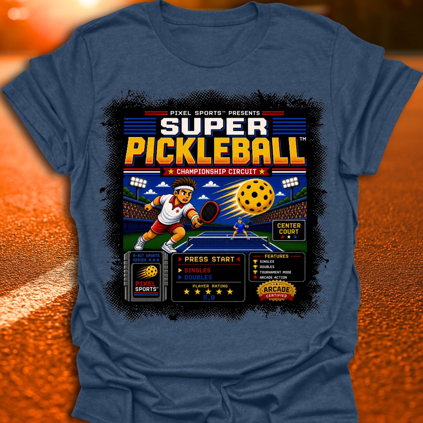 Super Pickleball Retro Gamer T-Shirt