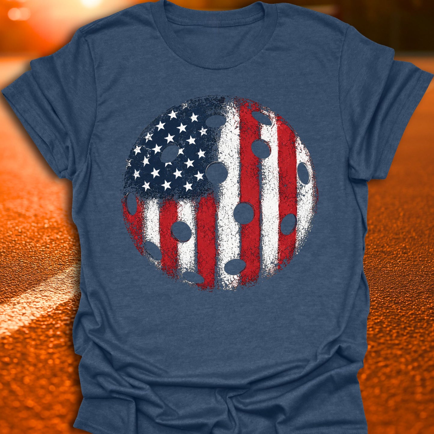 American Flag Pickleball Graphic T-Shirt