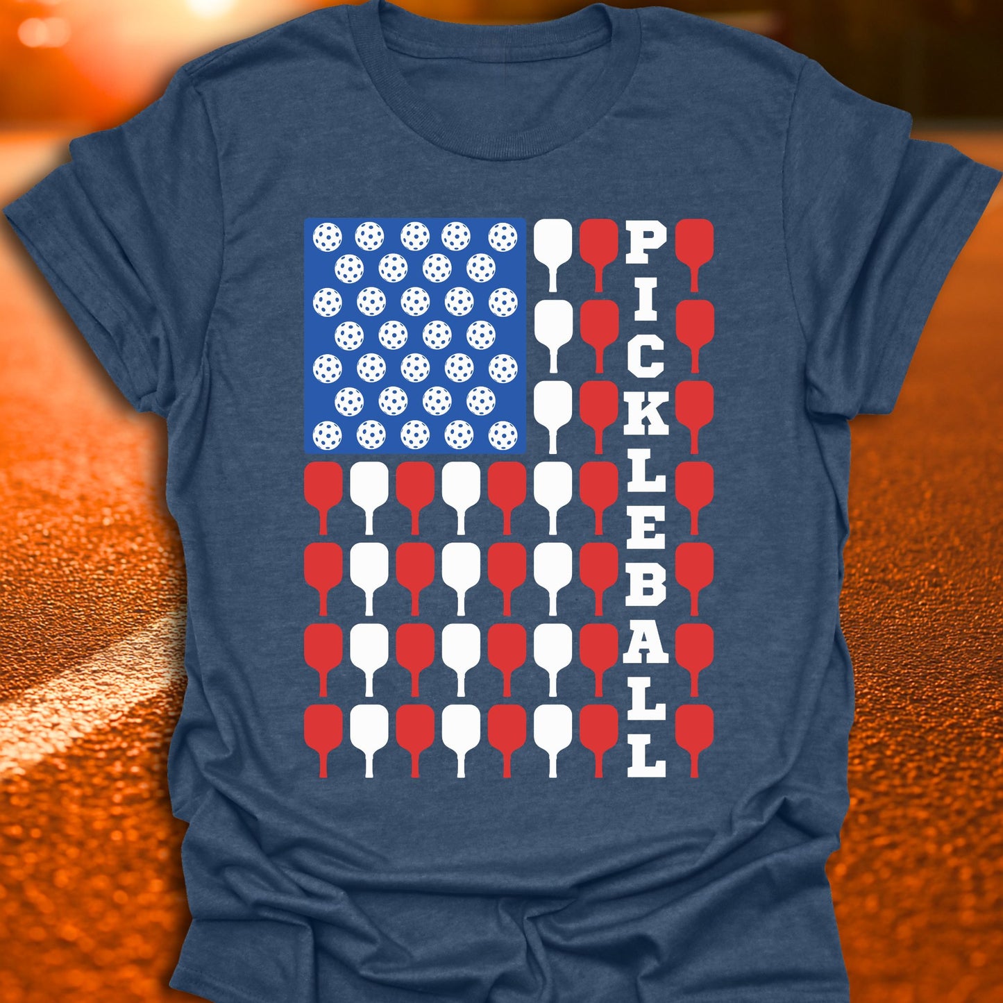 American Pickleball Flag T-Shirt