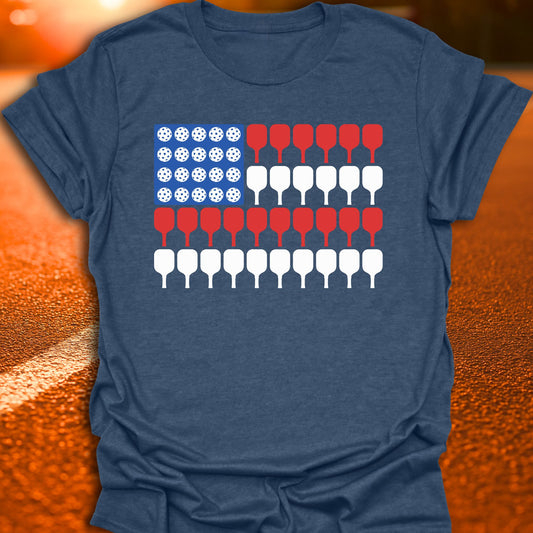 American Pickleball Flag T-Shirt
