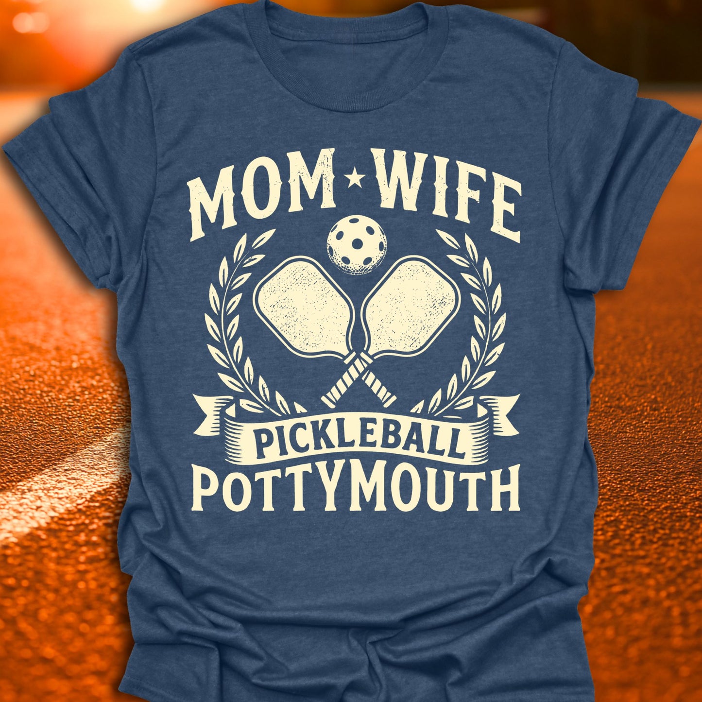 Mom, Wife, Pottymouth Vintage Pickleball T-Shirt
