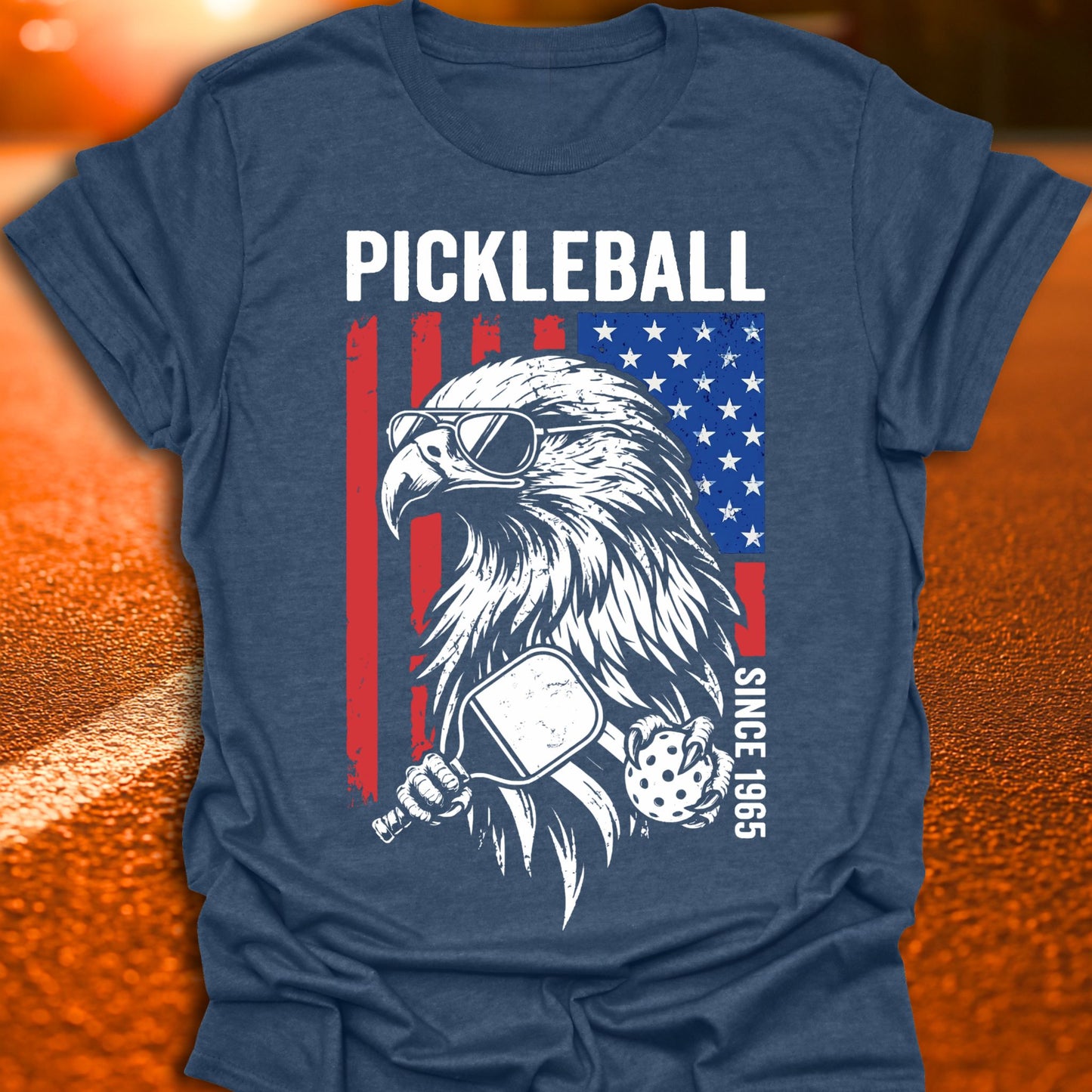 American Flag Eagle Pickleball T-Shirt