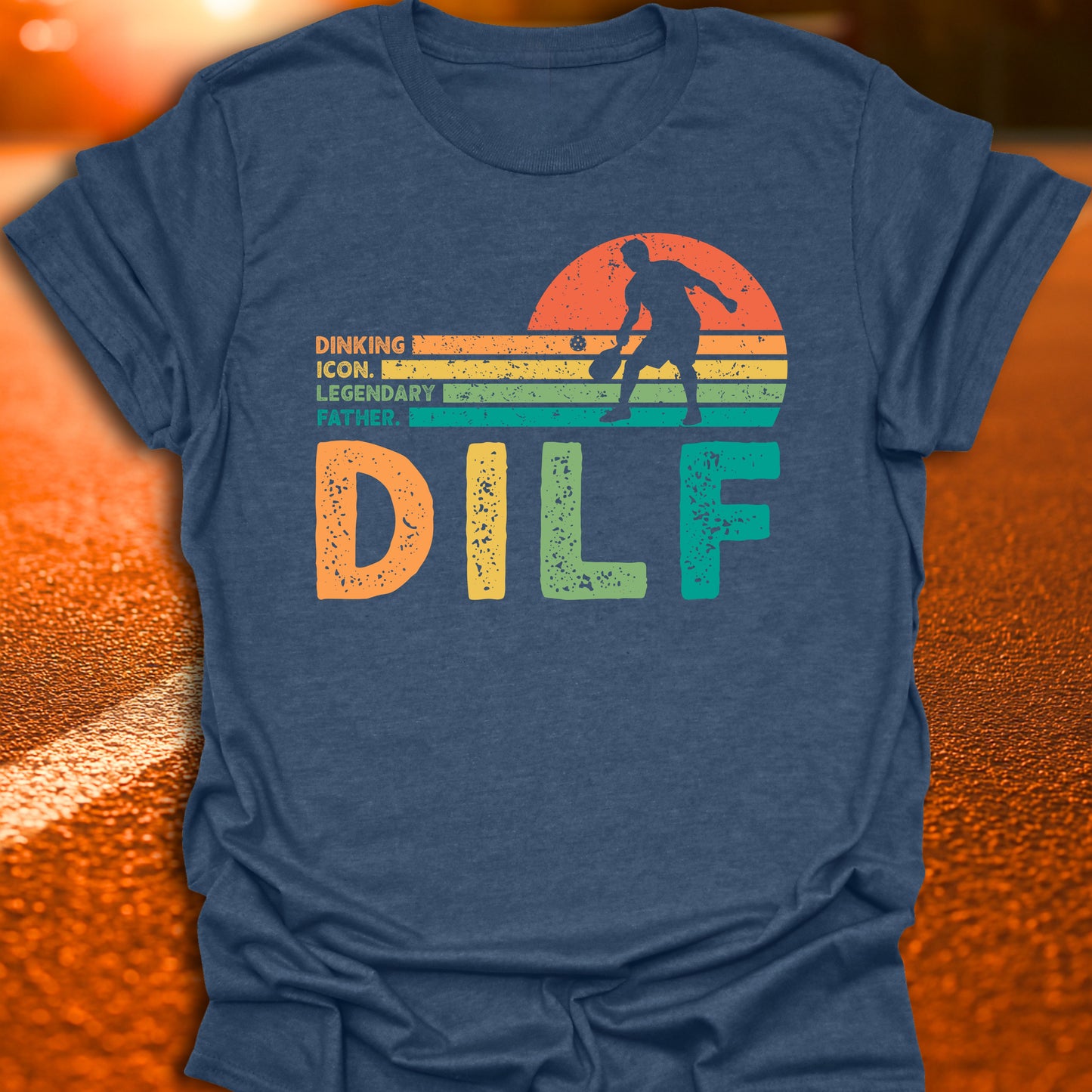 DILF Retro Pickleball Dad T-Shirt