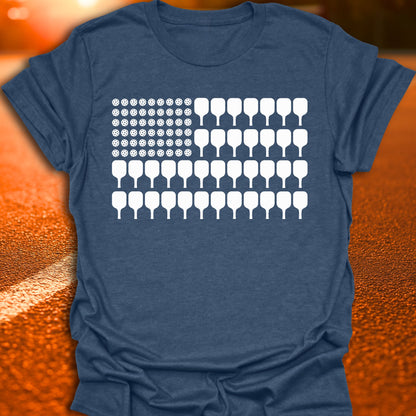 American Pickleball Flag T-Shirt