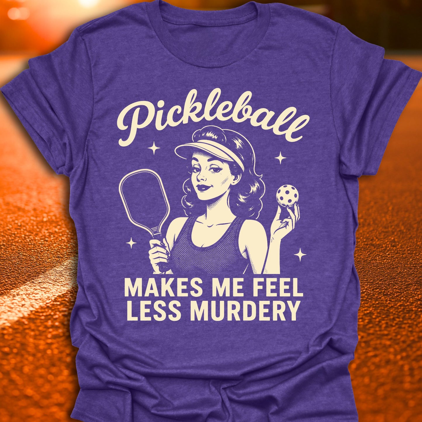 Less Murdery Vintage Pickleball T-Shirt