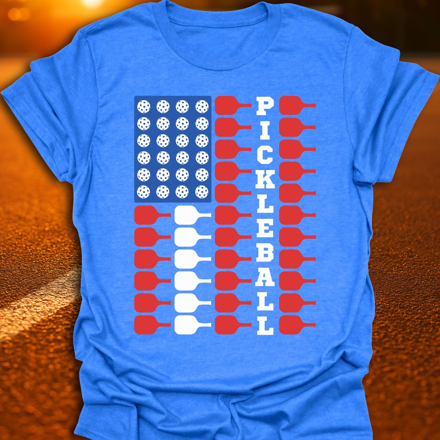 American Pickleball Flag T-Shirt